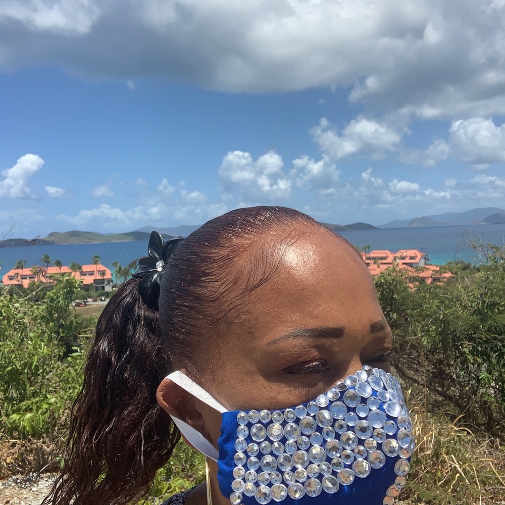 Bling face mask custom made any color